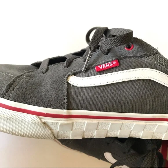 Vans Suede and Canvas Sneakers Gray Youth 7 Men’s 7 Women’s 8.5 25 cm - Picture 6 of 12